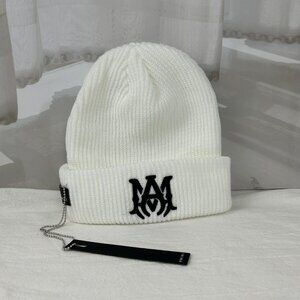 NEW AMIRI MA BEANIE white